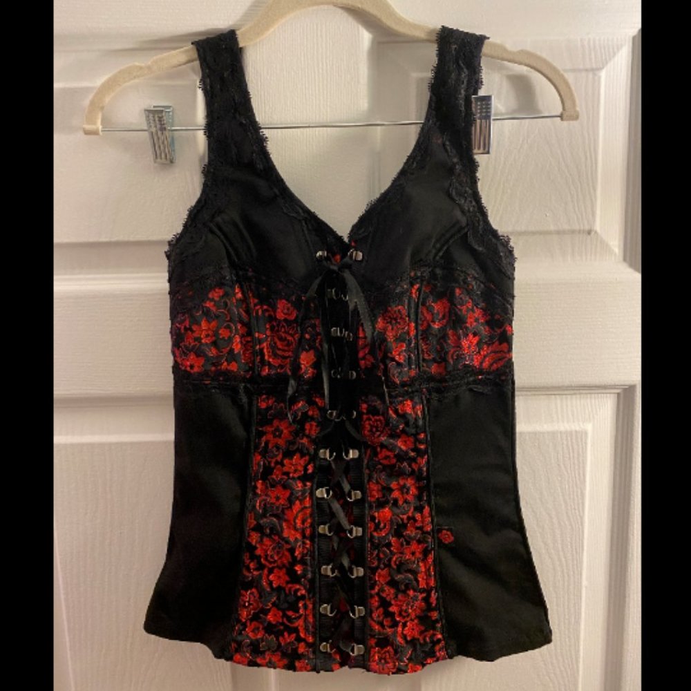Tripp nyc Red and Black Corset